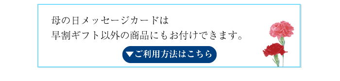 早割ギフト以外にもカードをおつけできます。
