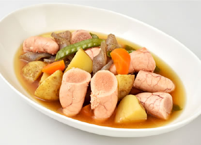 辛子明太子とジャガ芋の家庭煮